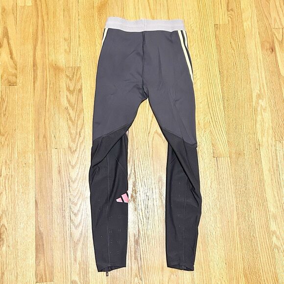 Adidas Pro Elite Promo Men Size S-L Aurora Black Yellow Pink Running Long Tights - Picture 2 of 8